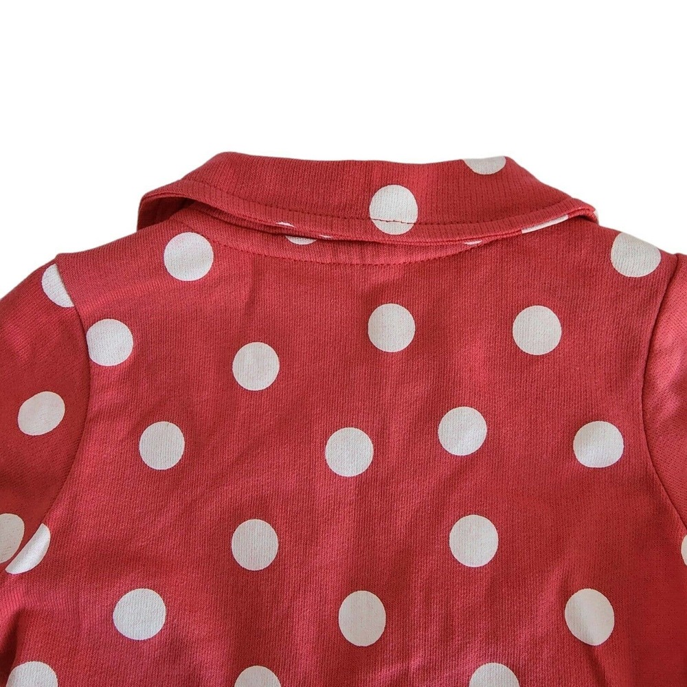 Carter's size 12M 12 Months Pink Polka Dot Long Sleeve Peplum Spring Jacket - Picture 5 of 11